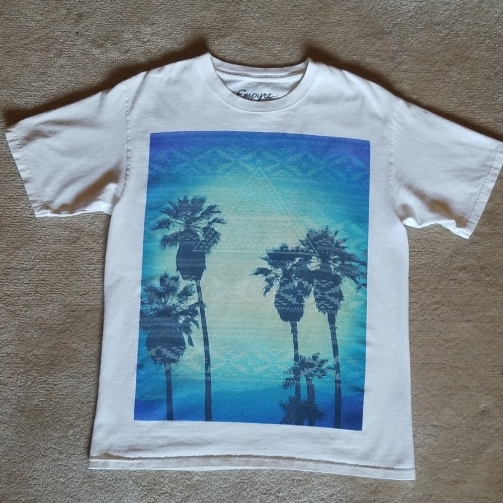 White graphic tee